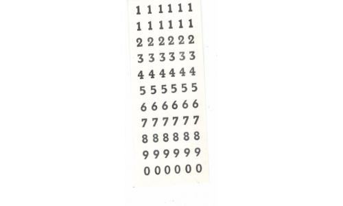 Autorama Decalque Numeros Pretos Estilosos